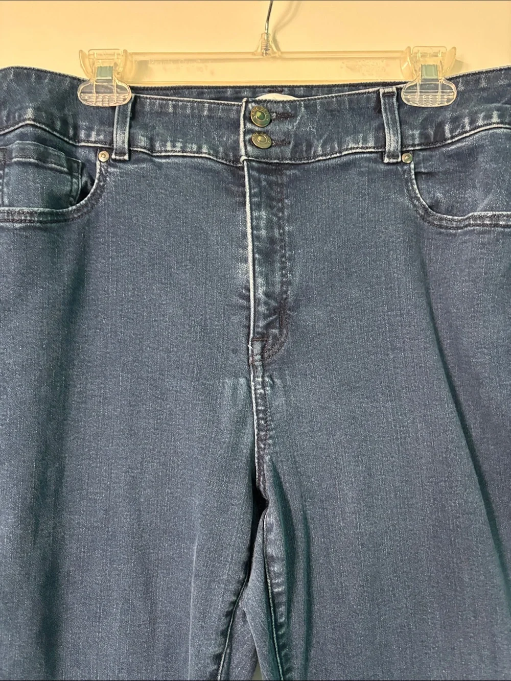 Lane Bryant Dark Blue High-Rise Boot-Leg Tighter Tummy Jeans